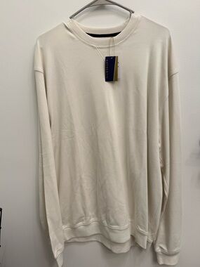 PGA Authentic NWT  Men's Cream Crewneck Sweater size XL